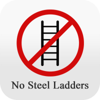 no steel ladders icon